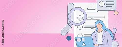 Person interviewing for job flat vector concept operation hand drawn illustration
