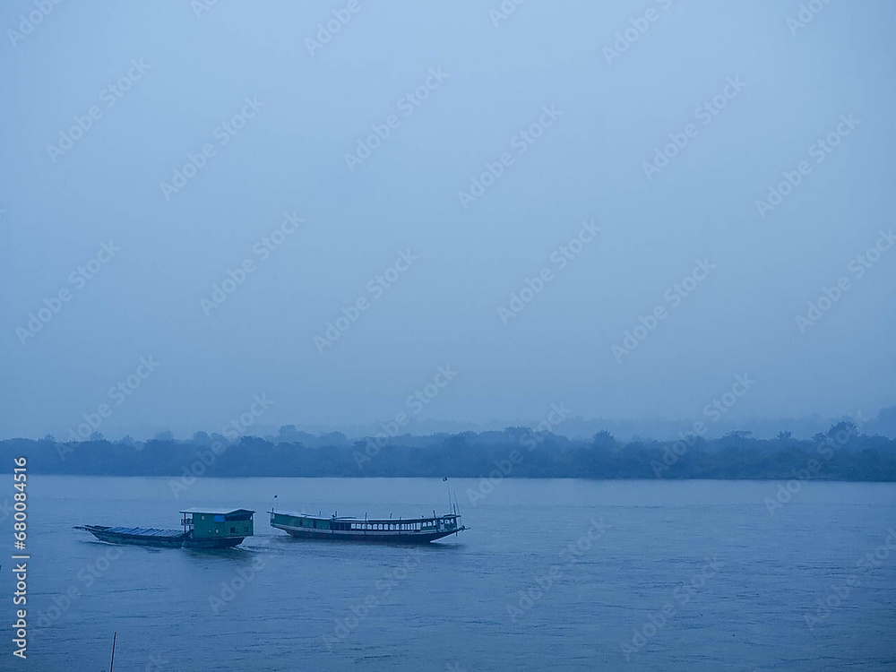 boat travel coast nature water landscape sky sea summer vacation beach tropical lao vietnam thai thailand country beautiful blue sky background holiday vacation river scenic tourism trip travel asain 