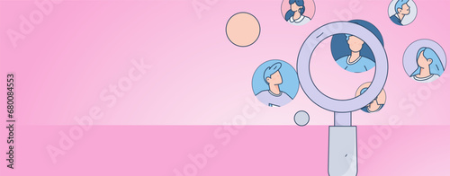 Person interviewing for job flat vector concept operation hand drawn illustration
