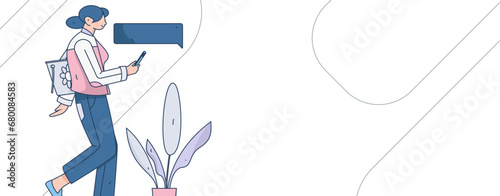 Person interviewing for job flat vector concept operation hand drawn illustration
