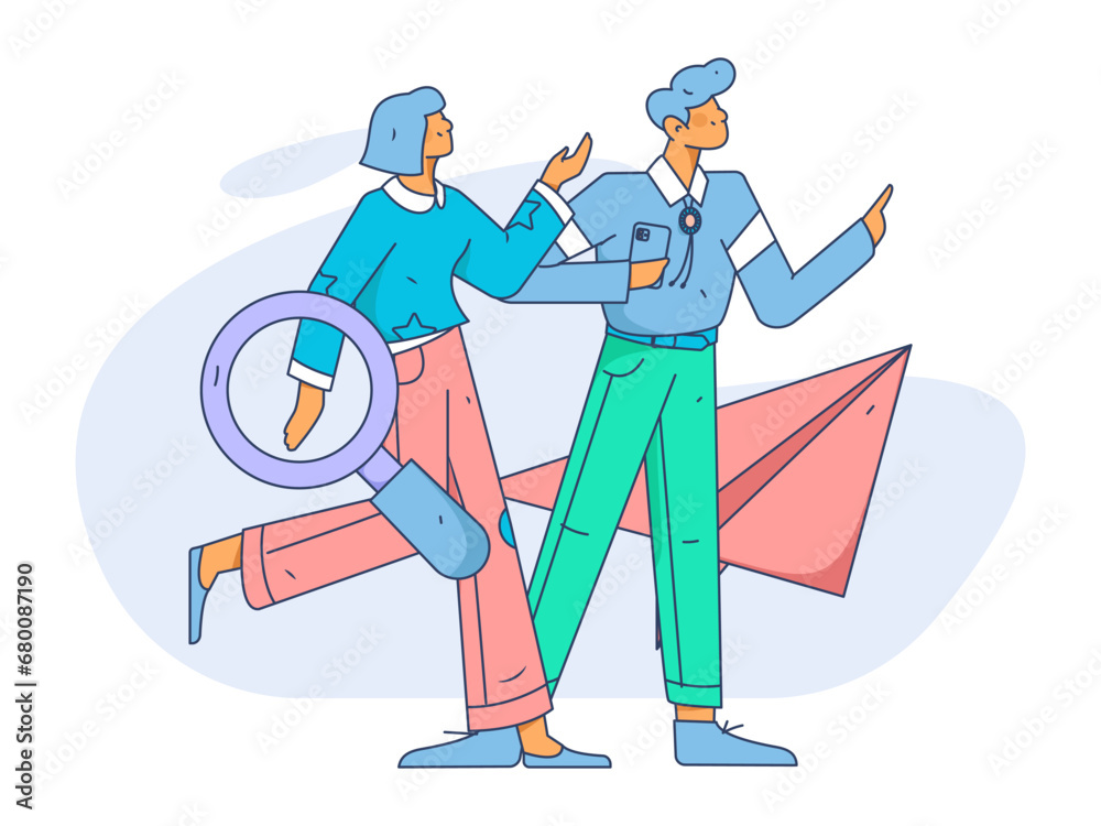 Person interviewing for job flat vector concept operation hand drawn illustration
