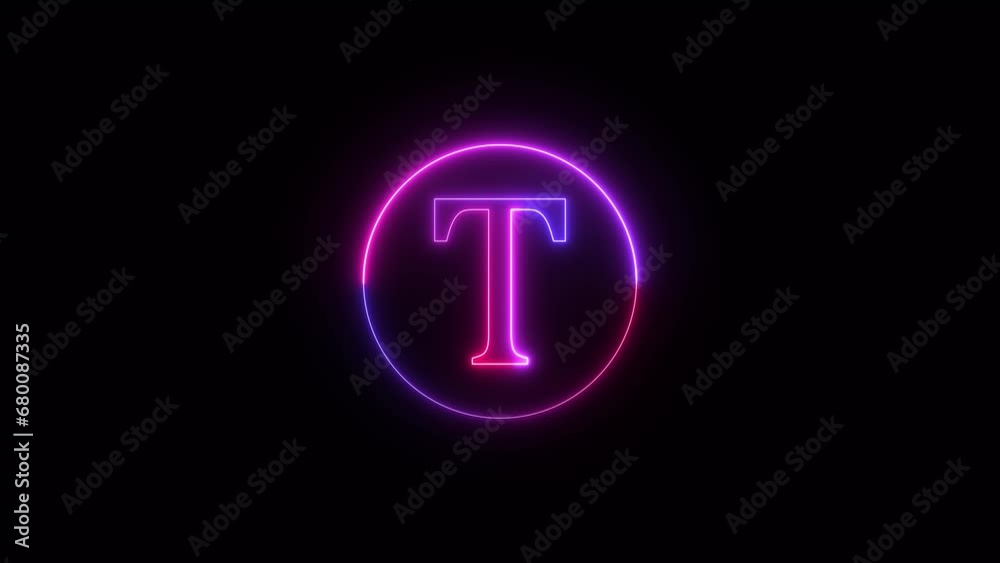 Neon font letter T. Animated neon alphabet, neon font T, neon text T, neon letter T Neon font letter T. Animated neon alphabet, neon font T, neon text T, neon letter T