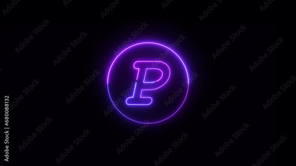 Neon font letter P. Animated neon alphabet, neon font P, neon text P, neon letter P Neon font letter P. Animated neon alphabet, neon font P, neon text P, neon letter P