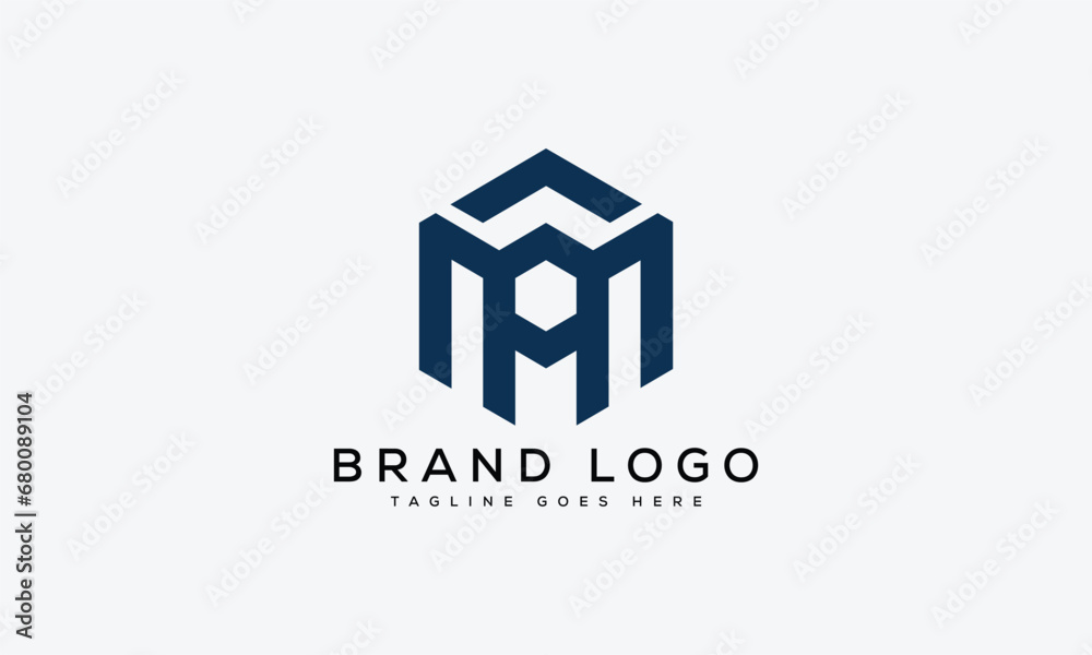 Fototapeta premium letter AM logo design vector template design for brand.