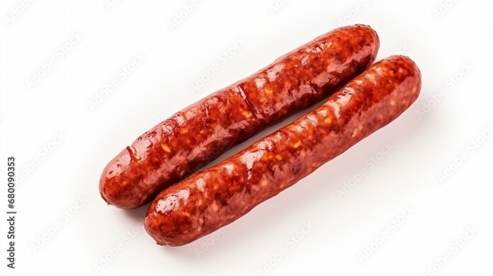 Top view of Turkish food Cevizli Sucuk Walnut Sausage isolated on a white background