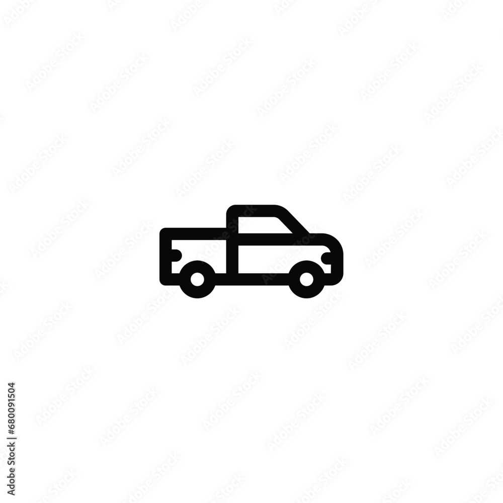 Pick up car icon vector. outline icon for web, ui, and mobile apps