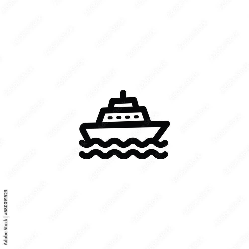 Ship icon vector. outline icon for web, ui, and mobile apps