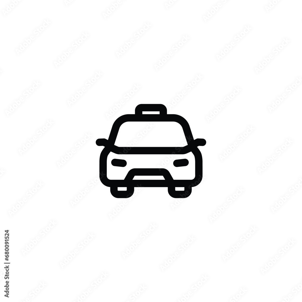 Taxi icon vector. outline icon for web, ui, and mobile apps