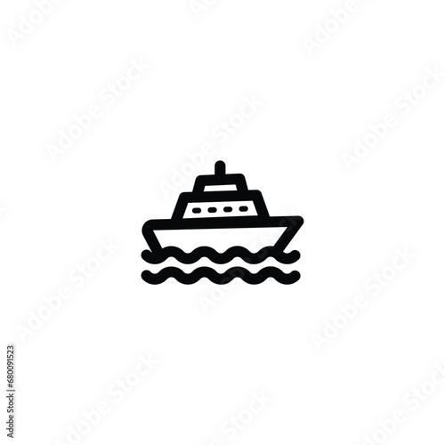 Ship icon vector. outline icon for web, ui, and mobile apps