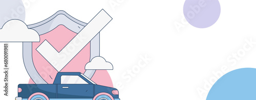Buy insurance for car flat character vector concept operation illustration
