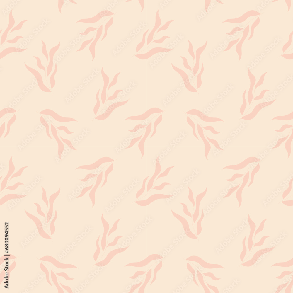Pattern with seaweed.Vector floral abstract seamless pattern. Modern minimalist organic shapes. Coral reef underwater plans doodle background. Aquarium, ocean and sea algae Pattern with seaweed.Vector floral abstract seamless pattern. Modern minimalist organic shapes. Coral reef underwater plans doodle background. Aquarium, ocean and sea algae