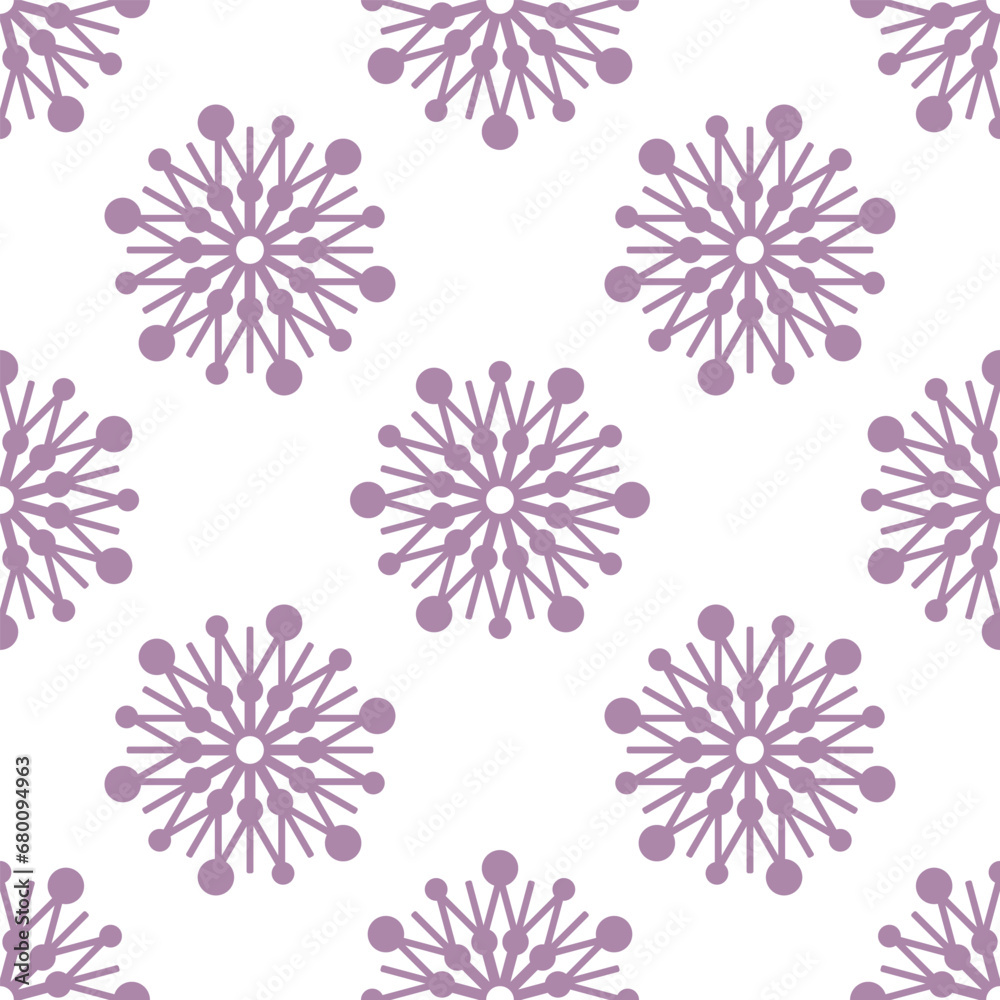 Vector seamless Christmas pattern with monochrome rose snowflakes on a transparent background Vector seamless Christmas pattern with monochrome rose snowflakes on a transparent background
