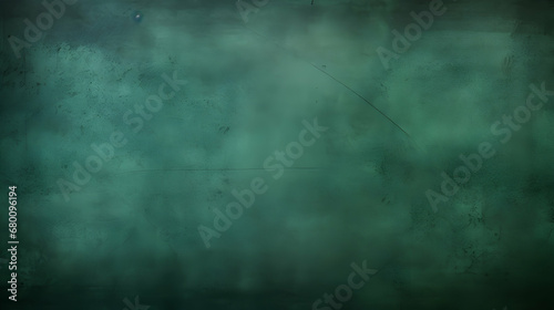 Horizontal dark green background for portrait or food photography. Panoramic studio backdrop. Monochromatic screen. Artistic banner, texture and grunge graphic design. Free copy space. Generative ai.