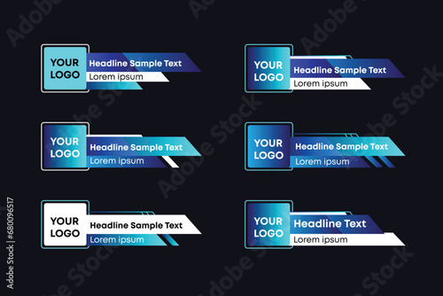 Abstract news lower third design Pack