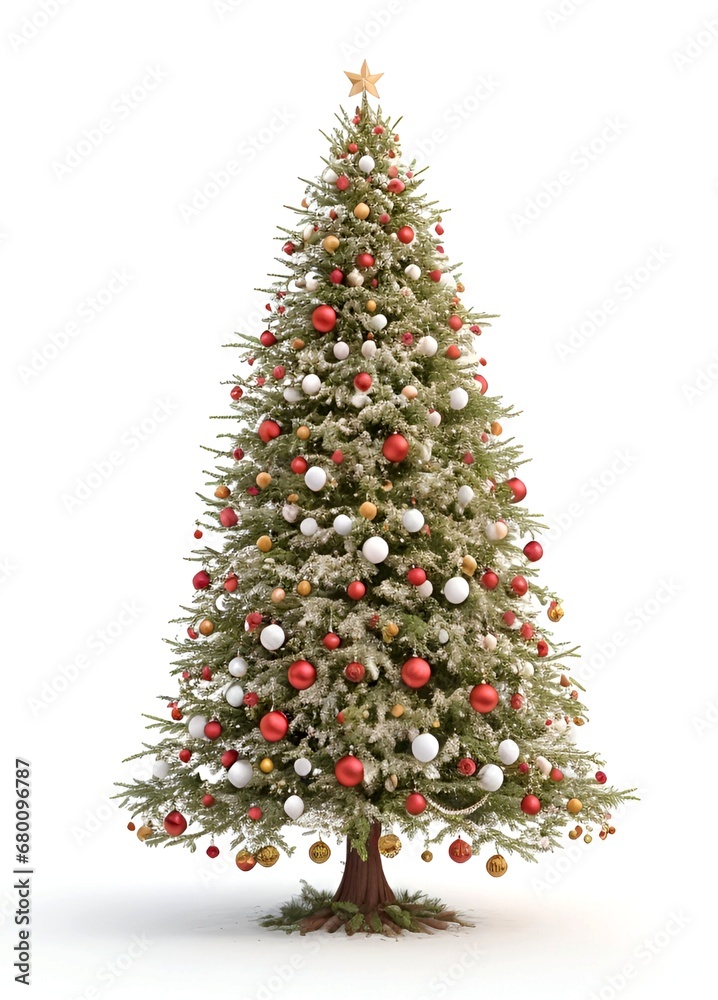 Fototapeta premium Very beautiful decorated christmas tree