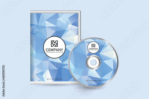Modern business DVD case and disc label template design