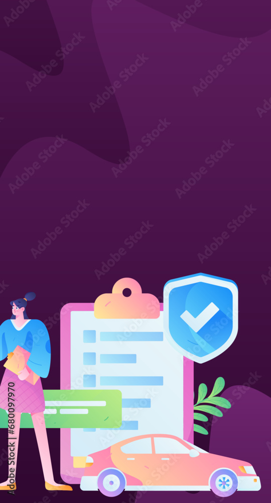 Buy insurance for car flat character vector concept operation illustration
Buy insurance for car flat character vector concept operation illustration