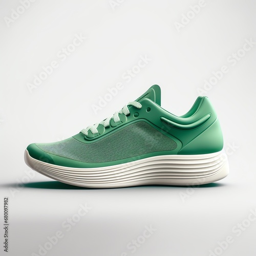 a green and white shoe