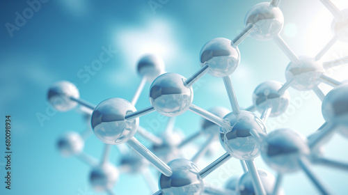 molecule atom abstract clean structure white scientific minimal background