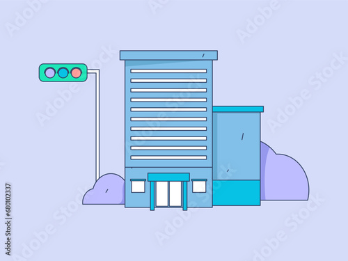 House building vector concept operation hand drawn illustration
