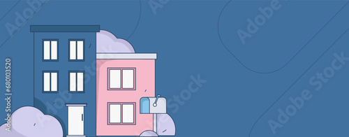 House building vector concept operation hand drawn illustration

