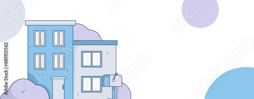 House building vector concept operation hand drawn illustration
