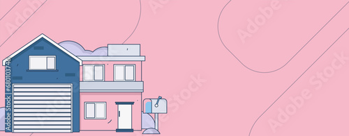 House building vector concept operation hand drawn illustration
