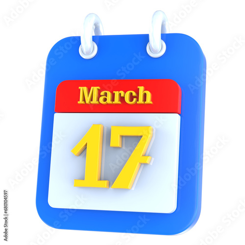 icon calendar 3D Rendering