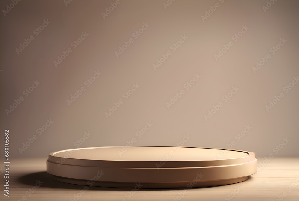 Sleek brown podium for product presentations Sleek brown podium for product presentations