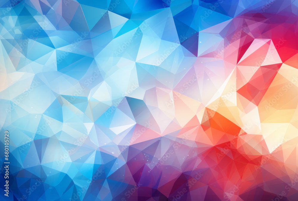 Abstract polygonal background, rainbow-colored shade, light indigo, crimson, crystal cubism, dramatic lighting effects. Abstract polygonal background, rainbow-colored shade, light indigo, crimson, crystal cubism, dramatic lighting effects.