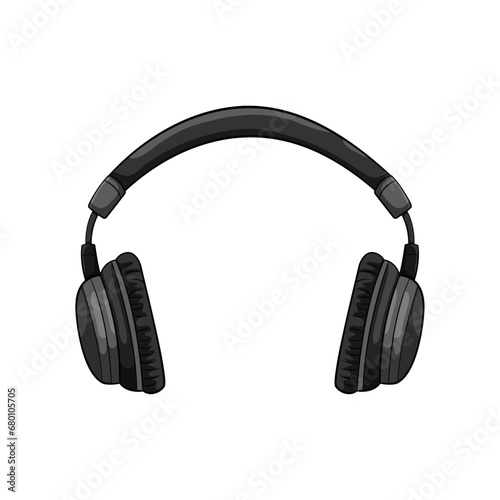 Headphone Design isolated background vector illustration