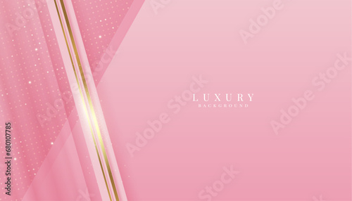 Luxurious pink background with sparkling gold and glitter. modern elegant abstract background