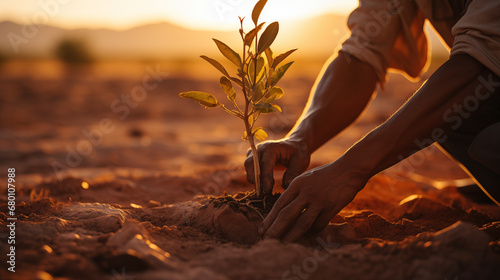 planting a tree in the desert photo