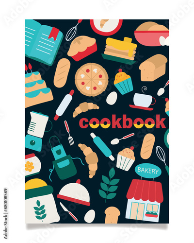Cookbook page template. Home recipe book