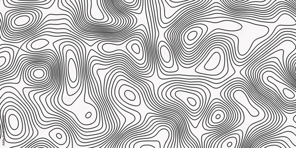 Topographic Map in Contour vine map with curvy wave isolines vector Topographic Map in Contour in Contour Line Light topographic and Ocean topographic line map with curvy