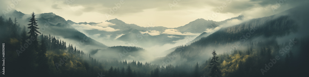 panorama of the mountains