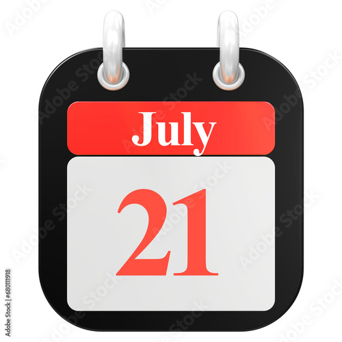 icon calendar 3D Rendering