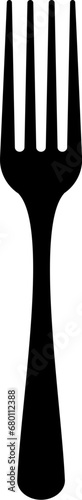 Fork silhouette vector icon