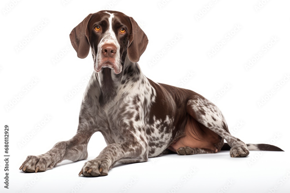 German Shorthaired Pointer cute dog isolated on white background German Shorthaired Pointer cute dog isolated on white background