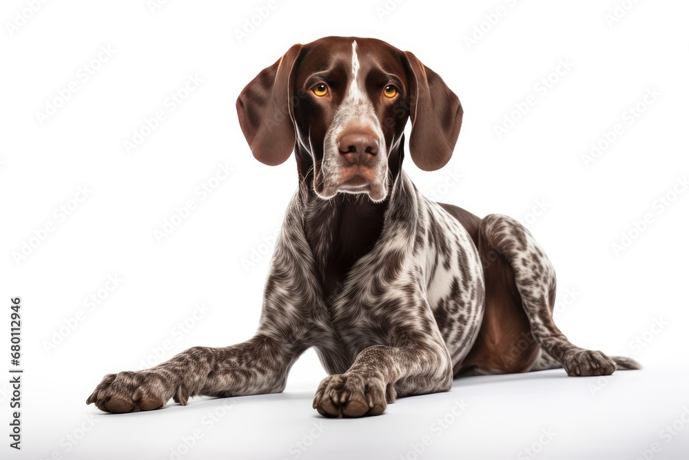German Shorthaired Pointer cute dog isolated on white background German Shorthaired Pointer cute dog isolated on white background