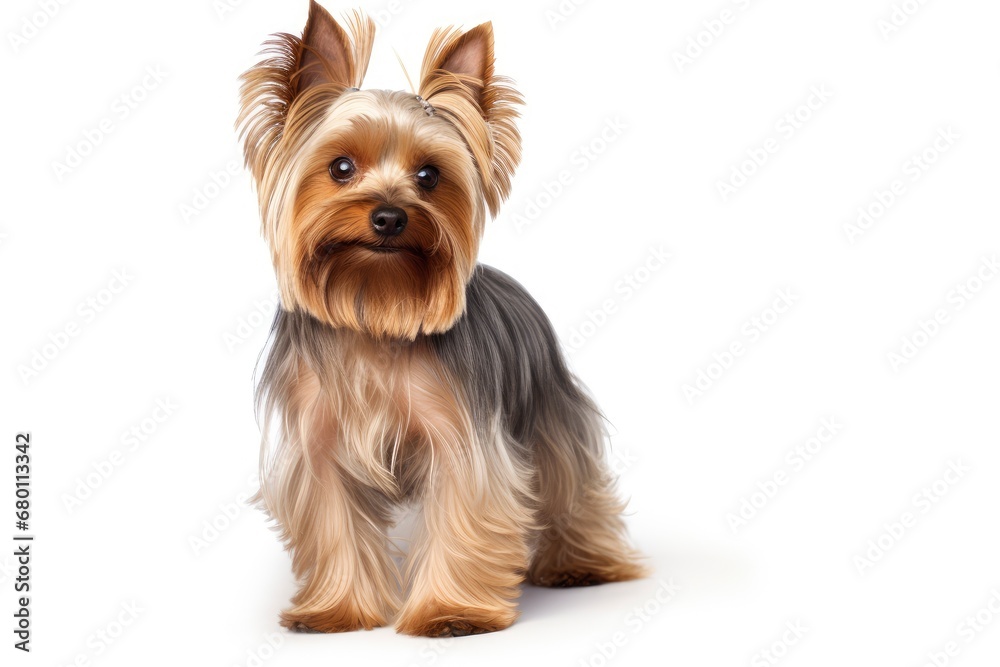 Yorkshire Terrier cute dog isolated on white background Yorkshire Terrier cute dog isolated on white background