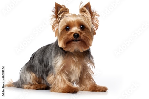 Yorkshire Terrier cute dog isolated on white background