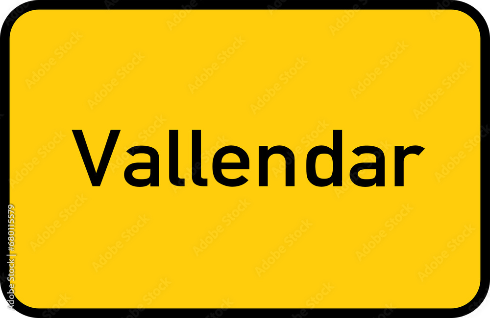City sign of Vallendar - Ortsschild von Vallendar City sign of Vallendar - Ortsschild von Vallendar