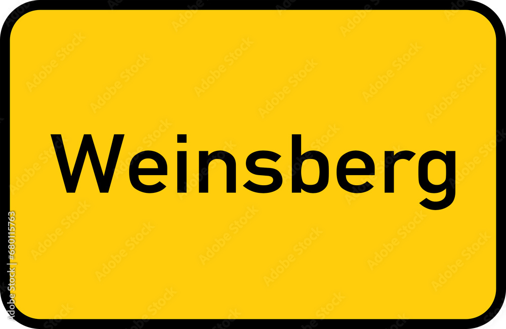 City sign of Weinsberg - Ortsschild von Weinsberg City sign of Weinsberg - Ortsschild von Weinsberg