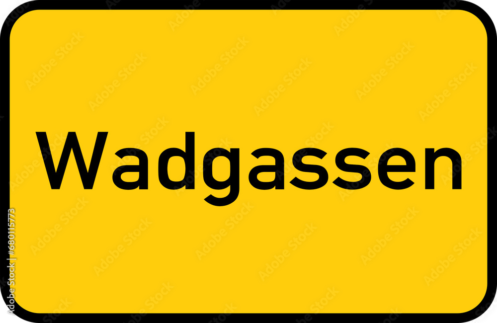 City sign of Wadgassen - Ortsschild von Wadgassen