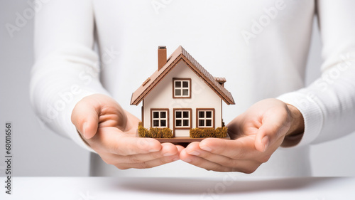 a house in a human hand