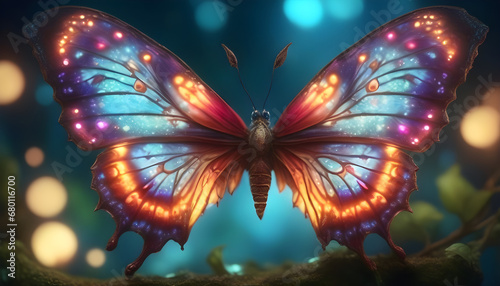 surreal, fantasy butterfly with otherworldly features ai generation