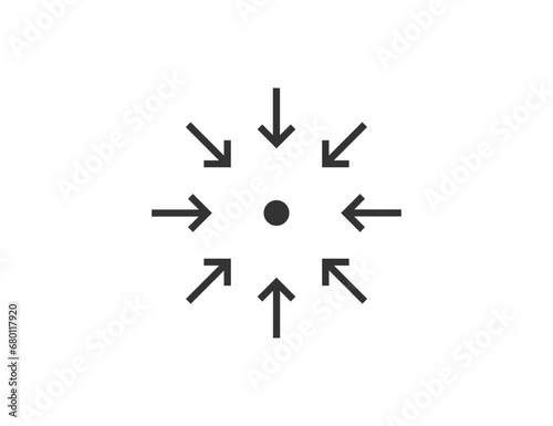 Arrow, concentration, attention icon. Vector illustration.