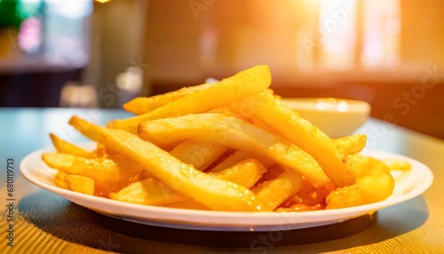 french fries on a plate