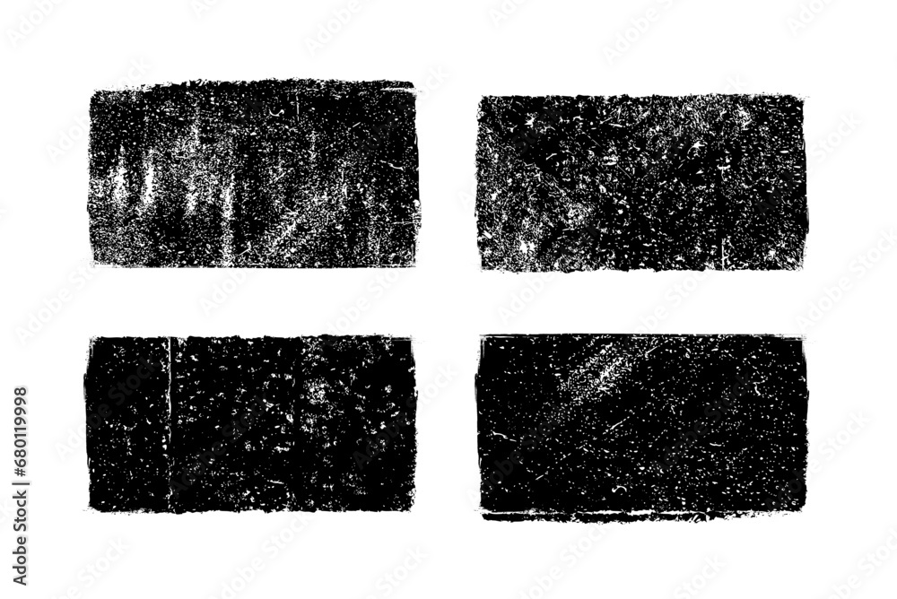 Grunge texture brush stamp vector square dot. Rubber graphic grunge stamp rectangle vintage background.